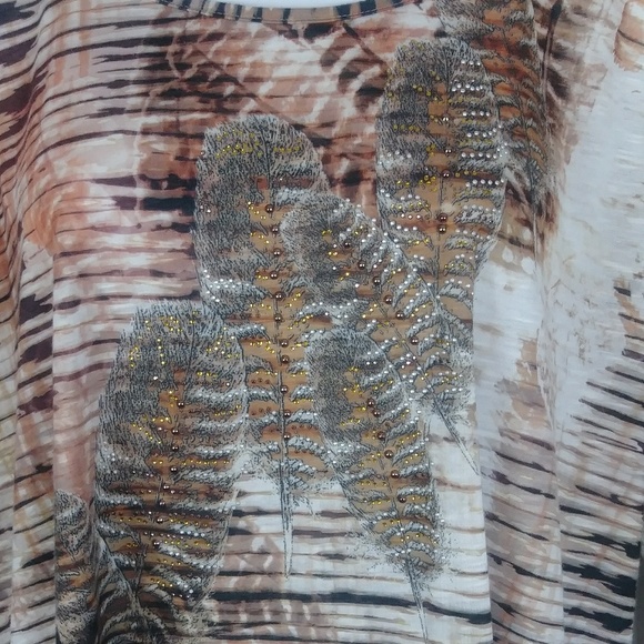 French Blue Woman 3/4 Sleeve Tunic - Picture 2 of 7